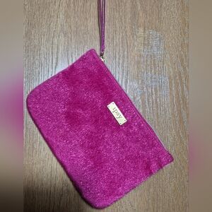 Ipsy Glam Bag December 2016 Carpe P.M. Pink Fuzzy Cosmetic Makeup Bag